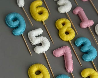 Edible numbers cake toppers cake decorations for a birthday cake 5cm