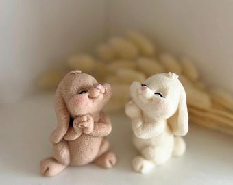 Edible bunny cake toppers cake decorations rabbit birthday cake topper