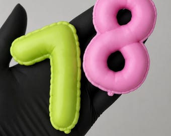 Edible big numbers 7cm cake toppers Cake decorations number