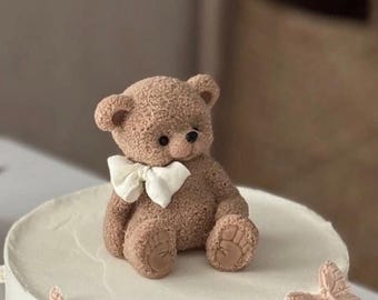 Edible teddy bear cake topper Edible teddy bear 3d cake toppers for a boy and girl decor for a birthday cake