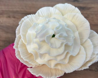 10cm Handmade Sugar Peony Flower | White or Pink Edible Peony | Sugar Flower Cake Topper | Wedding Cake Decoration | Birthday Cake Decor