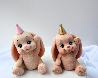 Edible banny cake topper cake toppers rabbit decor for a birthday