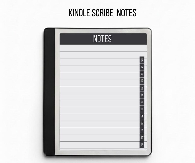 Kindle Scribe 2026 Monthly Calendar With Notes | Hyperlinked Digital ...