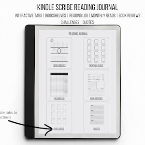 Rastreador de lectura digital Kindle Scribe / Diario interactivo de libros