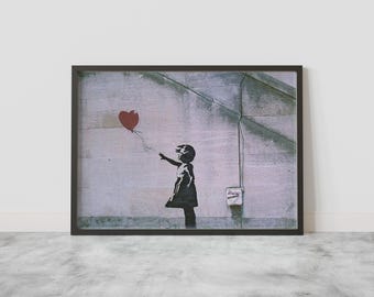 Gesar Banksy Sticker - Girl With Balloon - Girl With Balloon - Wall Sticker - Vi - Foto 2