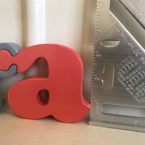 Personalized handmade large 5 wood letters puzzle Large Size. New mom gift image 7