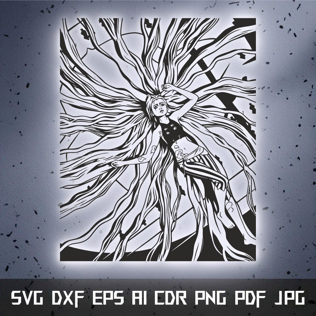 Arcane Jinx SVG DXF Bundle - League of Legends Line Art - Laser Cnc ...