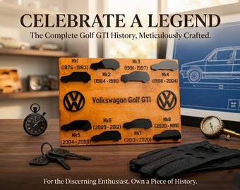 Automotive Heritage Timeline / Custom Car History Wooden Plaque