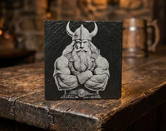 Valhalla Rising / Viking Engraved Slate Coaster