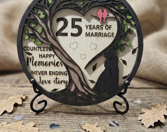 Immortal Vows / Romantic Personalised Wooden Keepsake Plaque