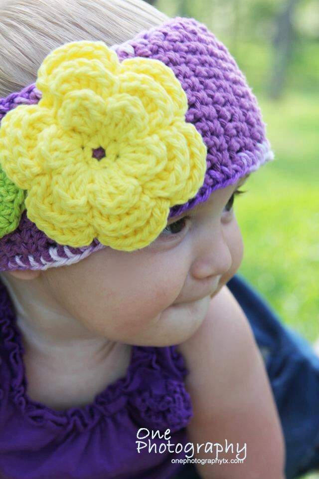 PDF Crochet Pattern Cotton Ear Warmer with Flower Blossom Etsy