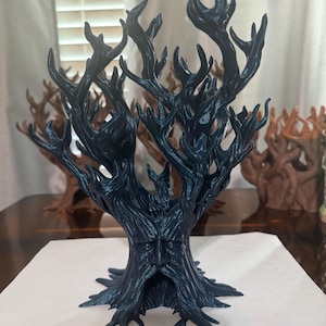 Torre y expositor de dados Treant: Capacidad para 21 dados, juego de rol DnD Azul
