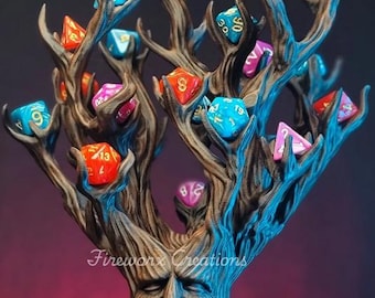 Treant tärningsrullande torn och display: Rymmer 21 tärningar, DnD RPG