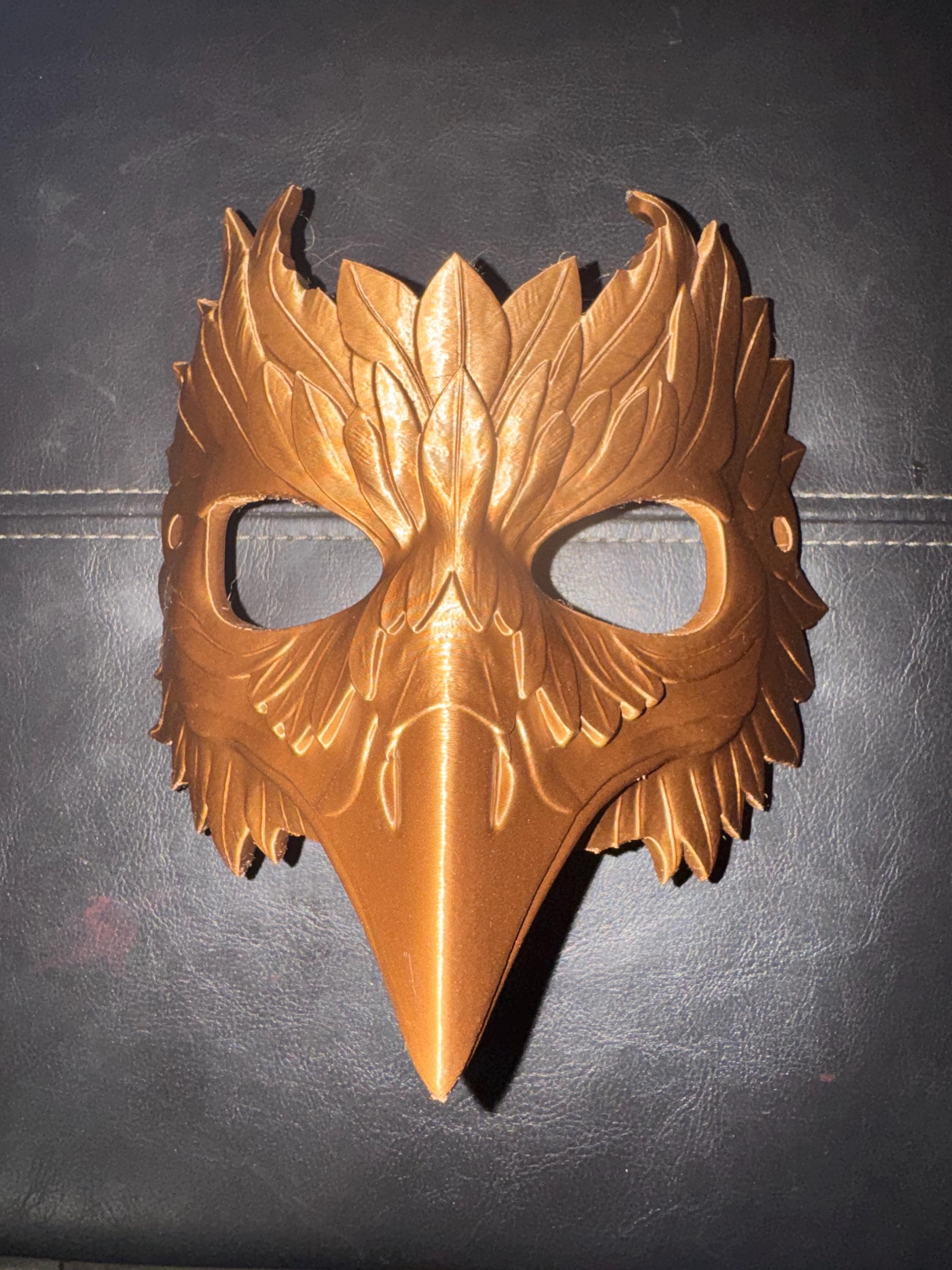 Golden Crow Mask, 3D Printed Cosplay, Fantasy Festival Costume - Etsy