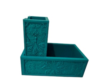 Torre de dados plegable y almacenamiento Lunar Moth: Dungeons and Dragons, RPG, TTPG