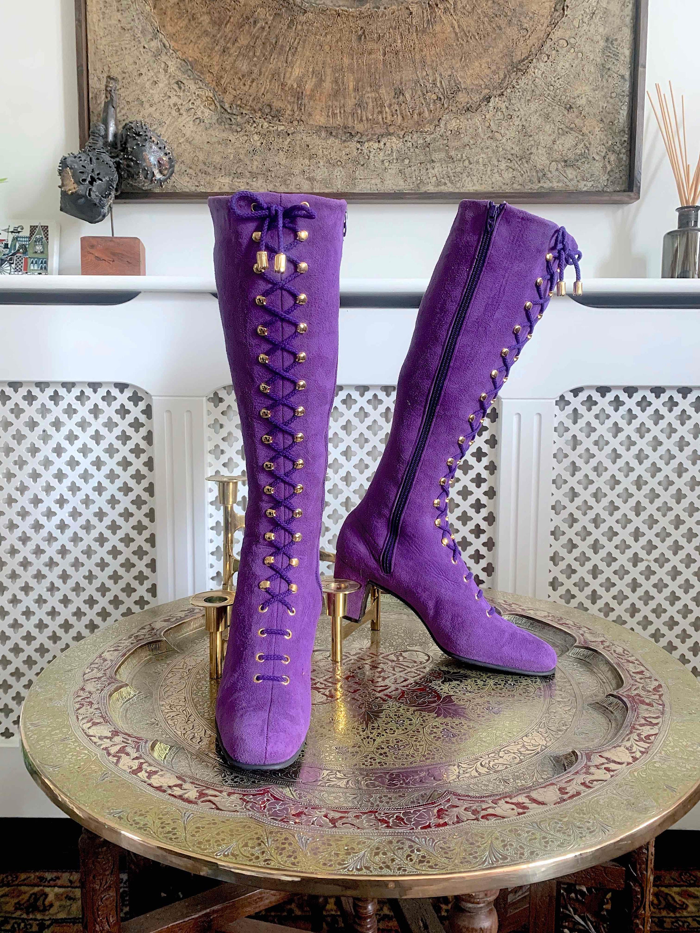 Light purple top gogo boots