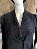 Antique Edwardian Black Silk Faille Walking Coat Duster w Large Soutache  Embroidery Collar c.1908 - 1909 / Frog Closures / Superb Condition 