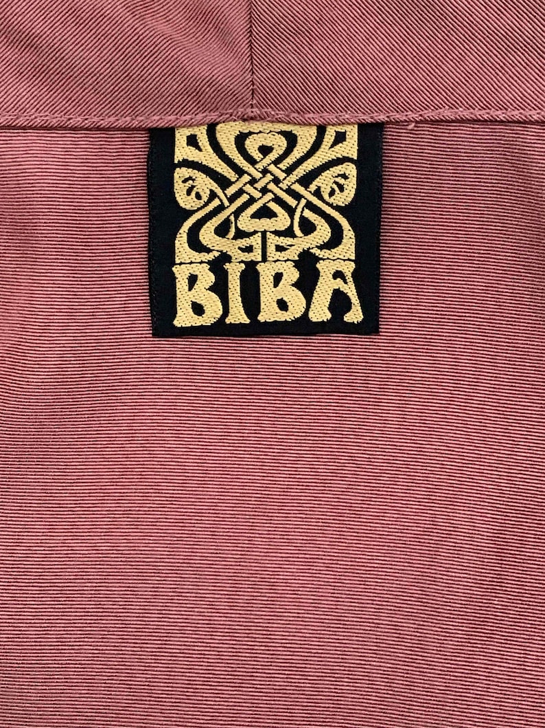 RARE 1969-70 BIBA Vintage Skirt Suit in Tea Rose Grosgrain / 1960s 1970s Iconic British Boutique Fashion / Biba Kensington London image 9