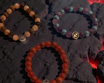 Crystal Fire Sign Zodiac Bracelet | Handcrafted Astrology Jewelry