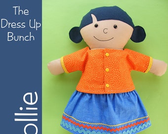 Mollie - un modèle de poupée de chiffon Dress Up Bunch - Modèle PDF numérique