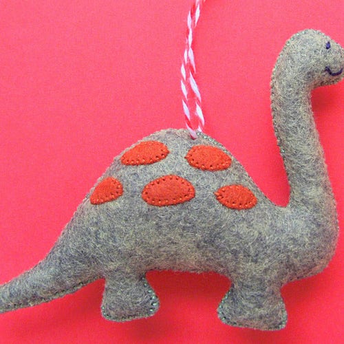Dinosaur Ornament Dino Party Felt Dinosaur Felt Ornament Etsy