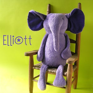 Elliott Elephant - digital PDF stuffed animal pattern