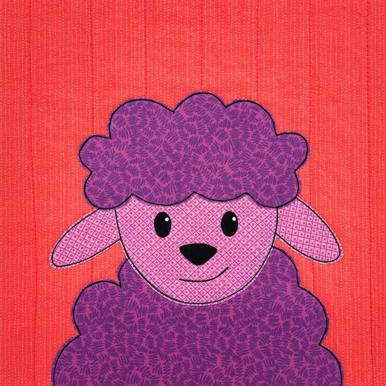 Pattern Blocks Sheep Sherry Sheep Applique Quilt Block Pattern: Easy Quilt-as-you-go (PDF ...