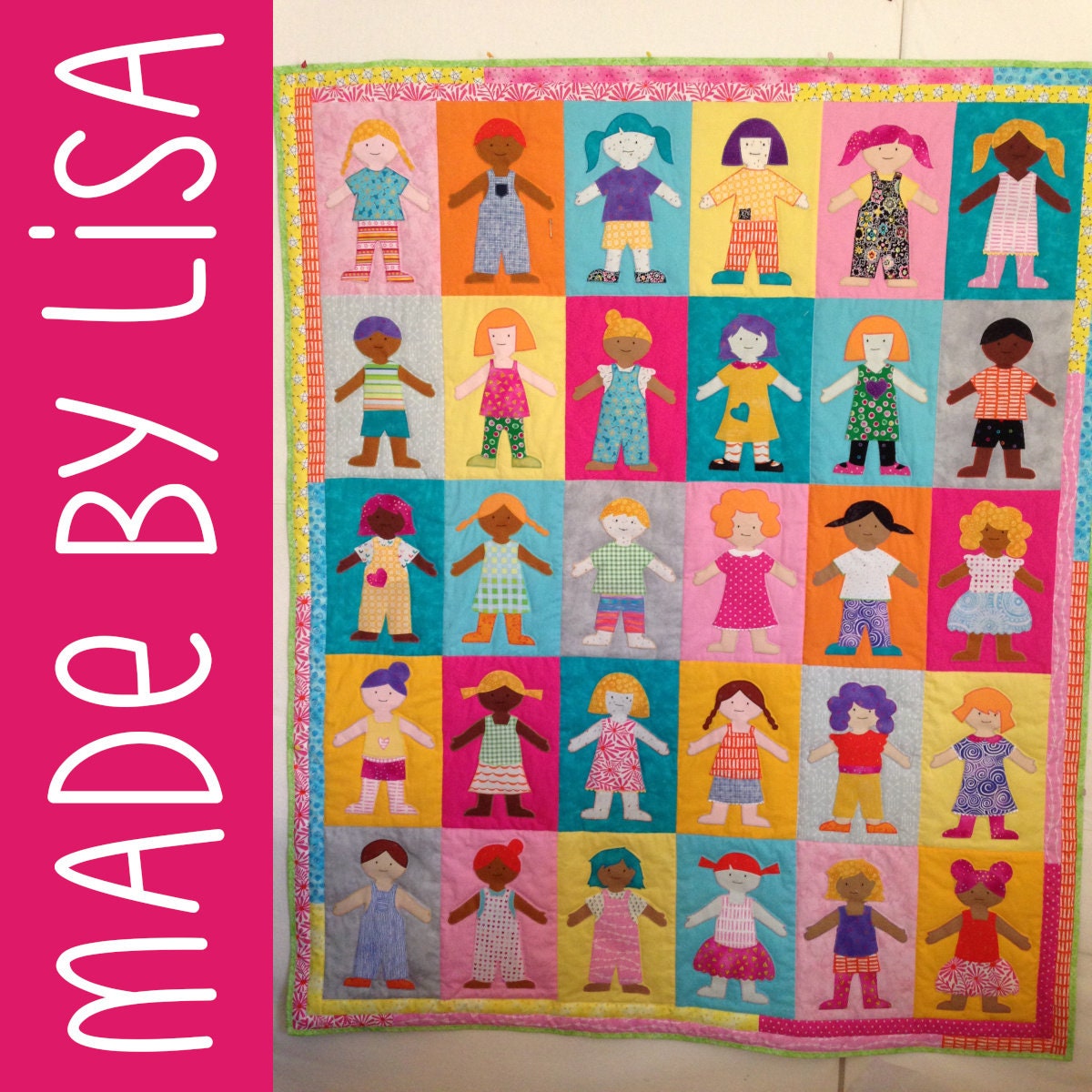 Paper Doll Quilt Pattern digital PDF Pattern Etsy