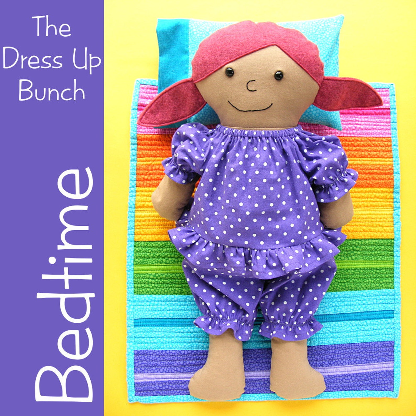 Bedtime Set - Patterns for Doll Pajamas, Pillow, Pillowcase and Quilt ...