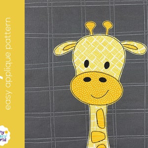 Ginny Giraffe - easy applique quilt pattern for beginners - instant PDF pattern