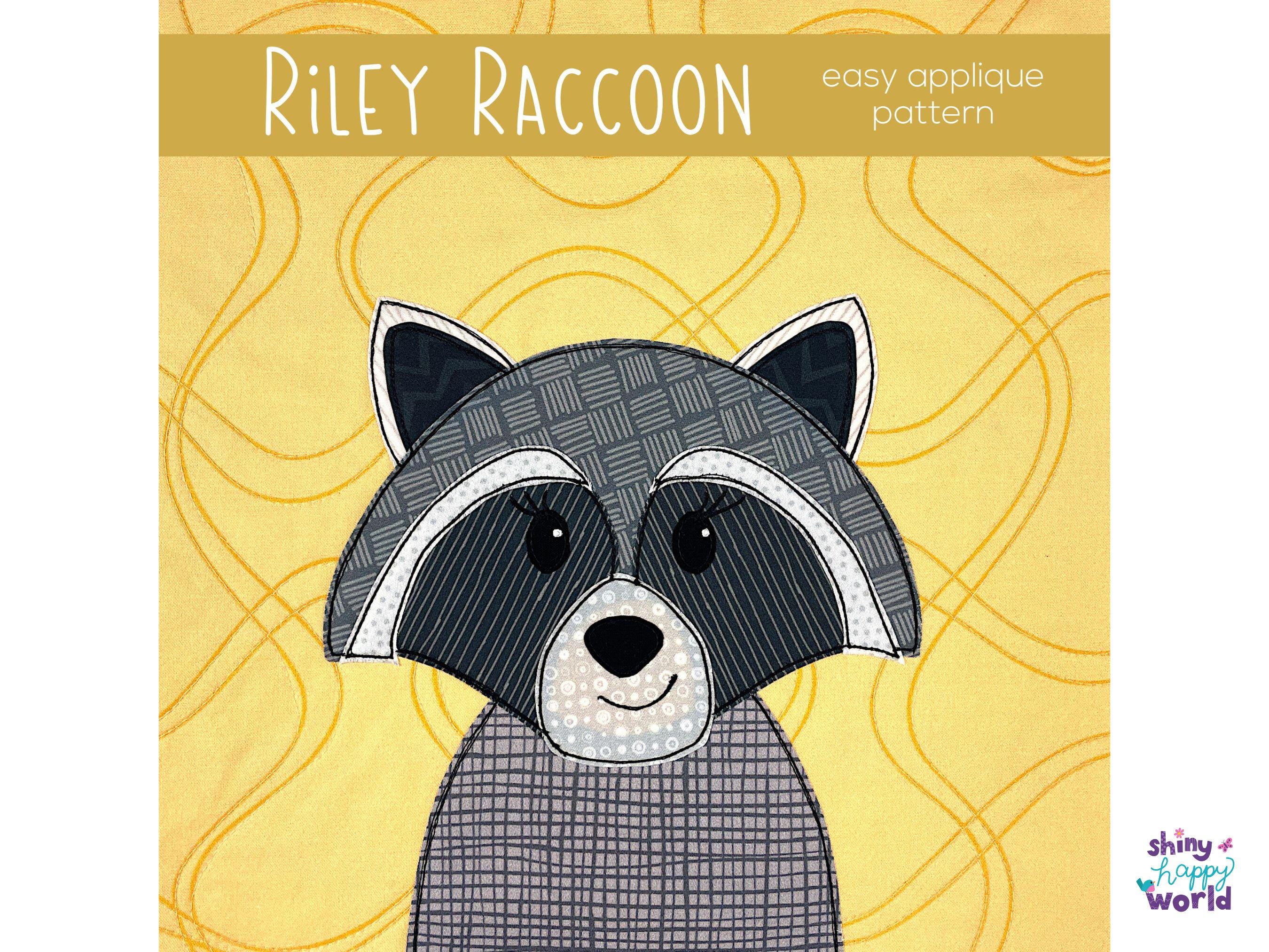 Racoon Riley Riley Raccoon Applique Quilt Pattern: Beginner Friendly (digital PDF ...