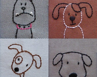 Embroidered Dogs - PDF pattern