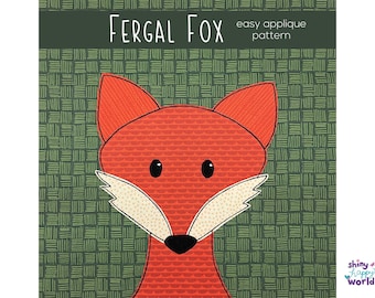 Patrón de edredón con apliques de zorro Fergal: PDF fácil para principiantes (descarga digital)