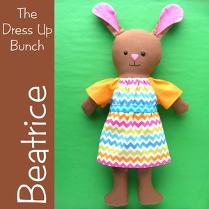 Beatrice - a Dress Up Bunch Bunny Rag Doll PDF Sewing Pattern (Easter Bunny)