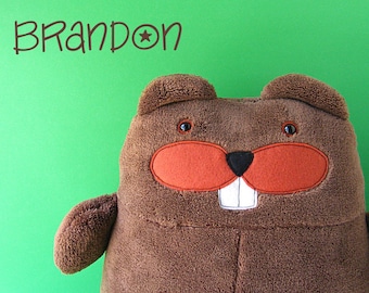 Brandon Beaver Stuffed Animal Pattern (digital PDF pattern)