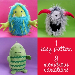 Eggheads Monster Plush Pattern PDF