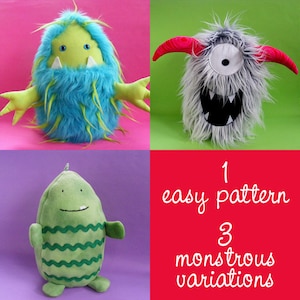 Eggheads Monster Plush Pattern PDF