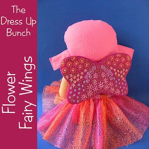 Flower Fairy Wings Pattern for Dress Up Bunch Rag Dolls - PDF Pattern