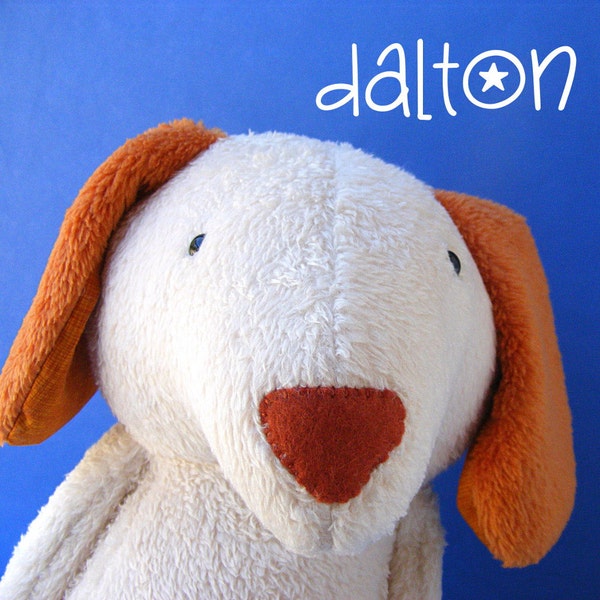 Dalton Dog - Easy Dog Stuffed Animal Pattern (digital PDF pattern)