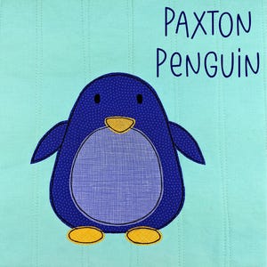 Paxton Penguin Applique Quilt Pattern: Easy Beginner PDF (Digital Download)