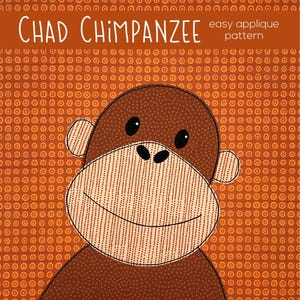 Chad Chimpanzee Applique Quilt Pattern: Easy Beginner Project (PDF Pattern)