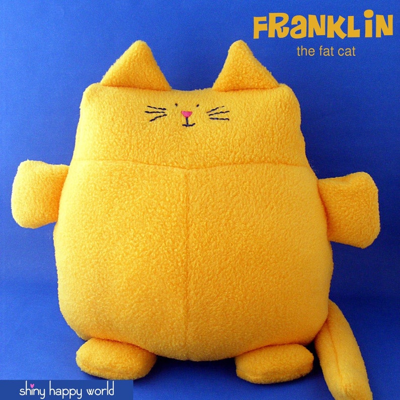 Franklin the Fat Cat stuffed animal pattern PDF image 1
