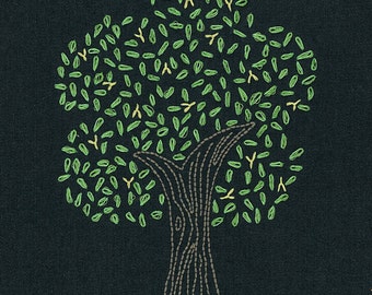 Firefly Tree embroidery pattern PDF