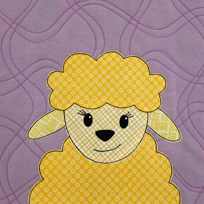 Pattern Blocks Sheep Sherry Sheep Applique Quilt Block Pattern: Easy Quilt-as-you-go (PDF ...
