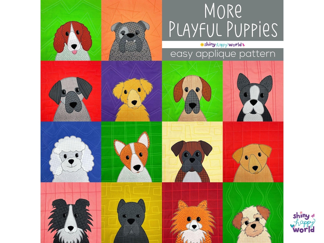Puppy Applique Quilt Pattern – Dog Breed Designs (PDF Pattern) - Etsy