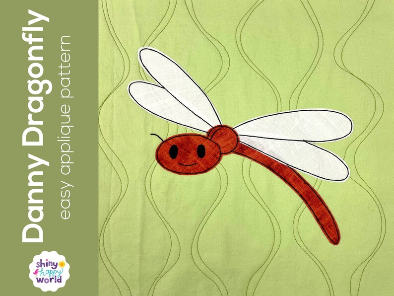 Danny Dragonfly Applique Quilt Pattern easy Digital PDF Etsy