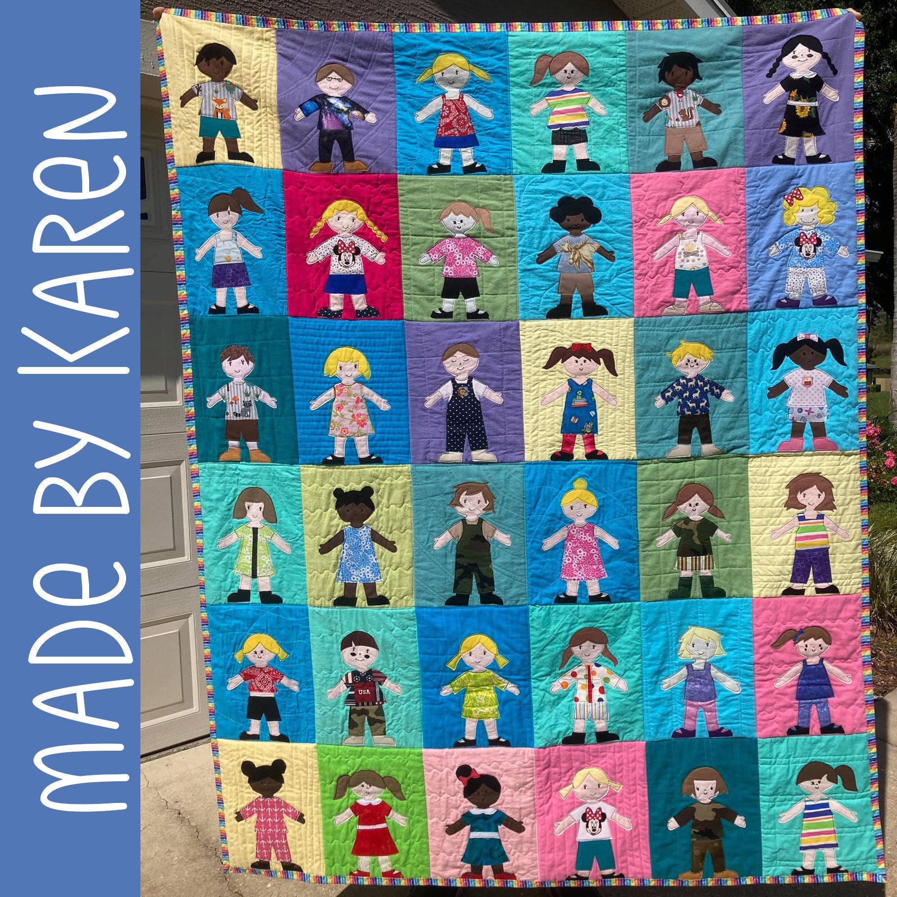 Paper Doll Quilt Pattern digital PDF Pattern Etsy