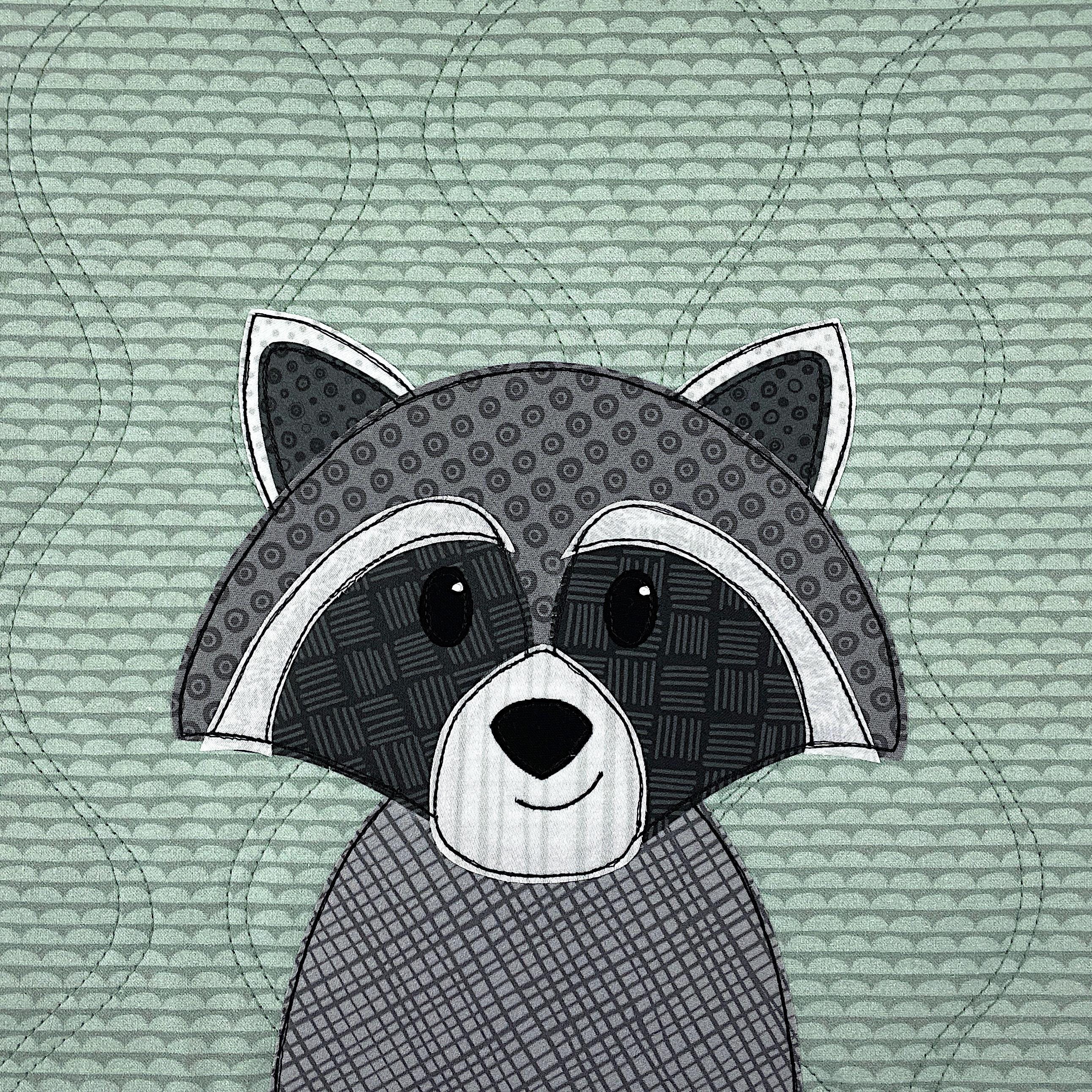 Racoon Riley Riley Raccoon Applique Quilt Pattern: Beginner Friendly (digital PDF ...