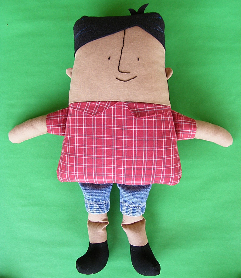 Dad-like boy doll sewing pattern from Shiny Happy World