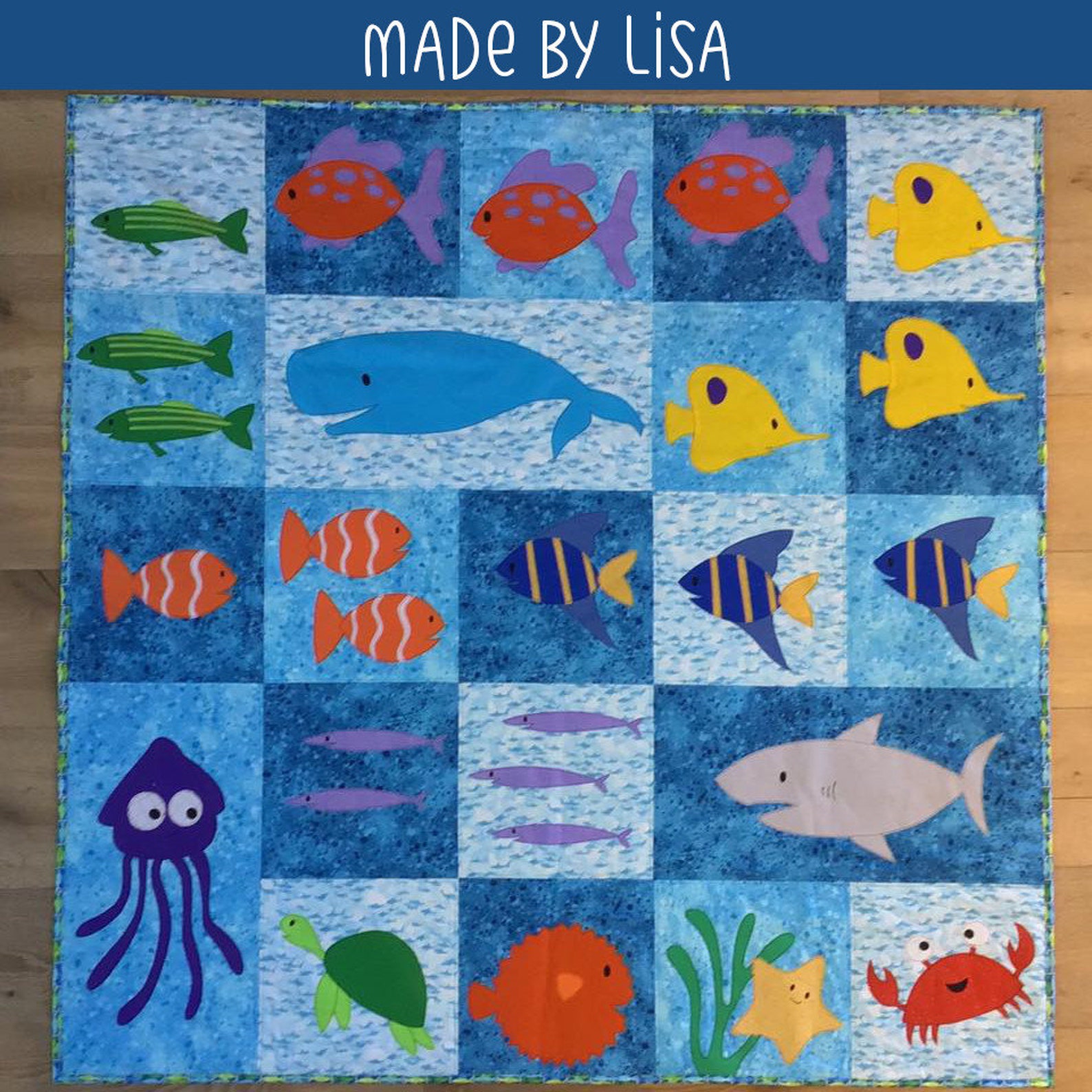 Sea Creatures Applique Quilt Pattern Easy Digital PDF - Etsy UK